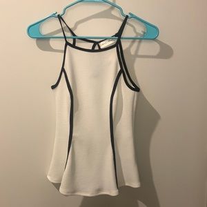 Fitted white tank top, size small